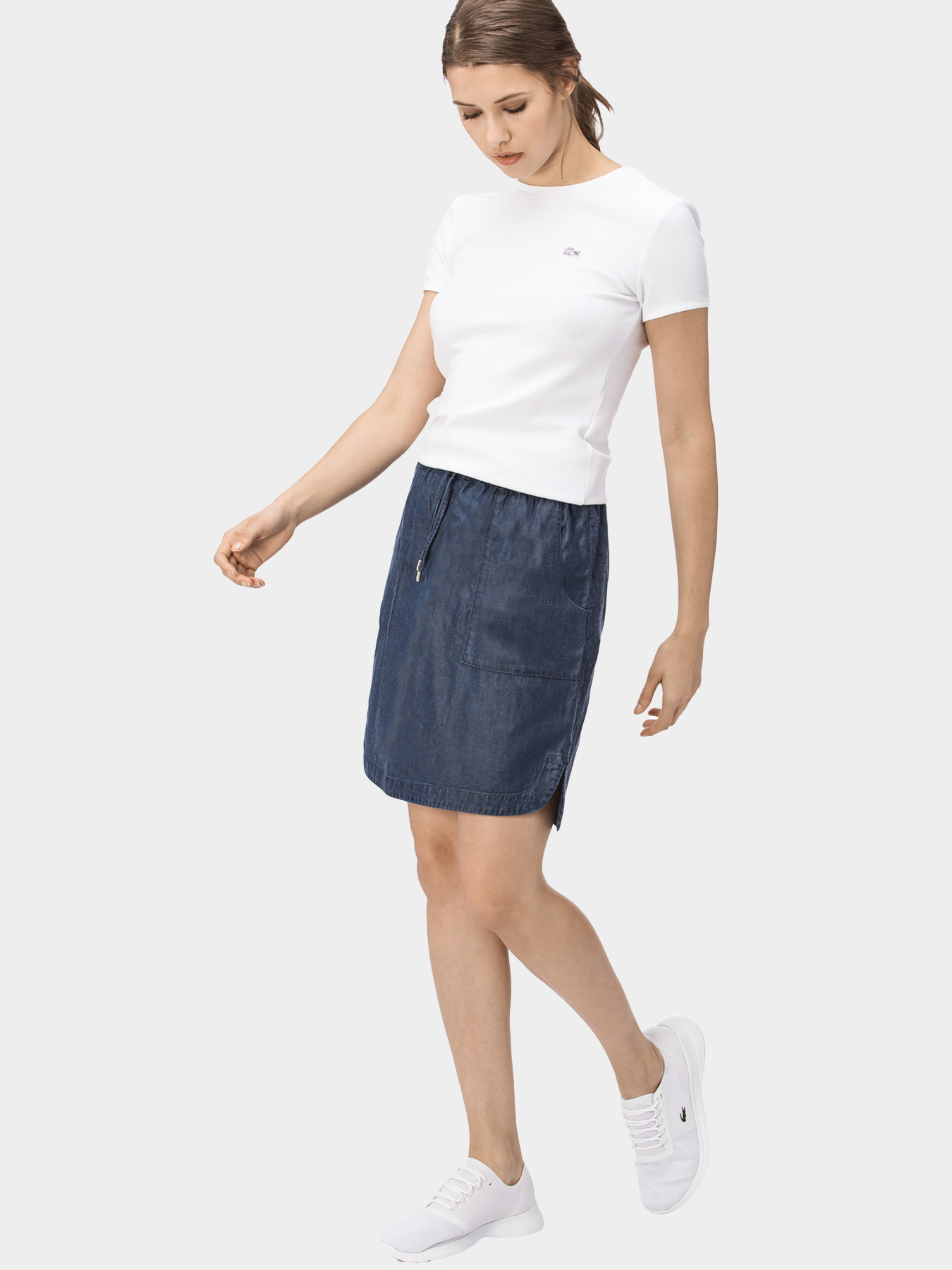 Джинсовая юбка Lacoste модель JF090303L Фото