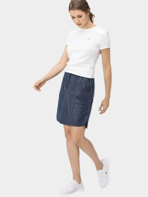 Джинсова спідниця Lacoste модель JF090303L Джинсова спідниця Lacoste модель JF090303L Фото