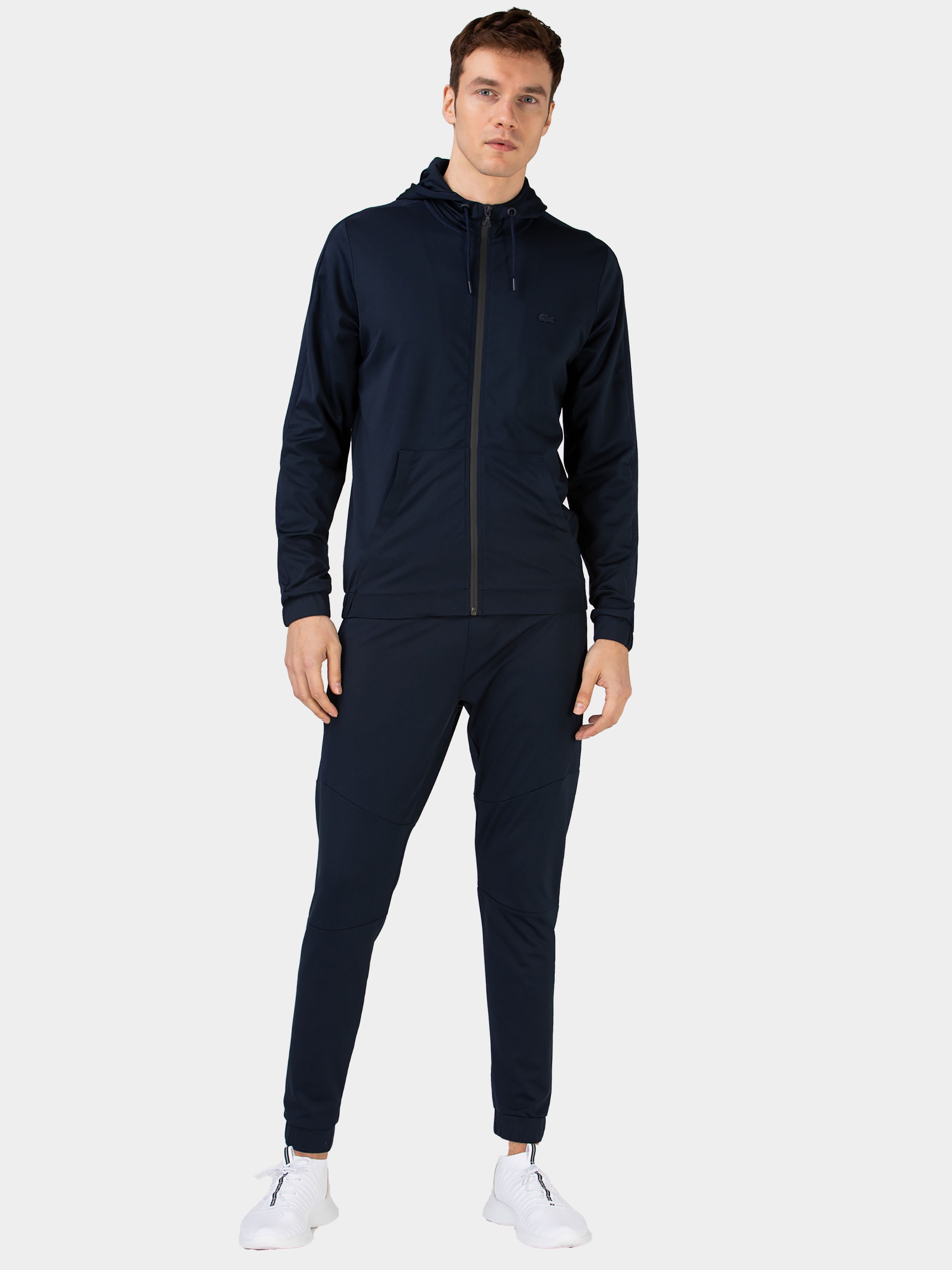 Чоловічі Спортивні штани Lacoste  (XH0104.04L) колір темно-синій, матеріал поліестер