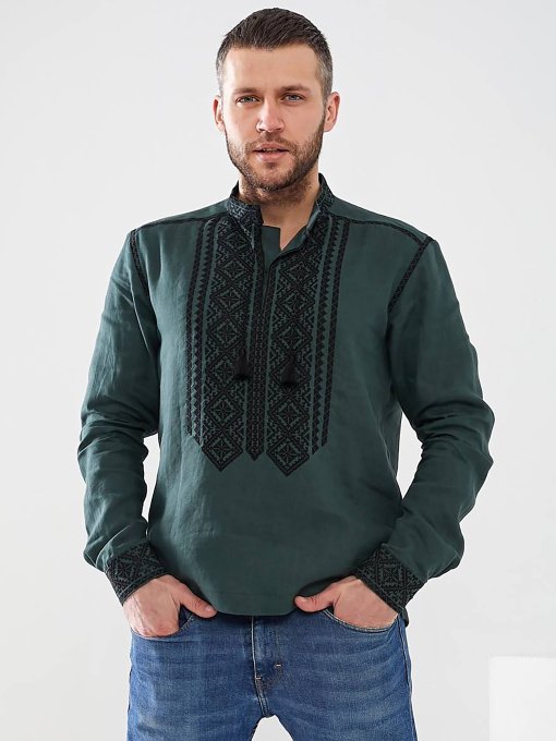 Вышитая рубашка Golden Trinity модель LEG02 Фото