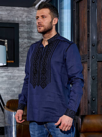 Вышитая рубашка Golden Trinity модель LEG03 Фото