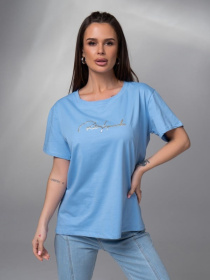 Футболка ISSA Plus модель WN20-616_голубой Фото