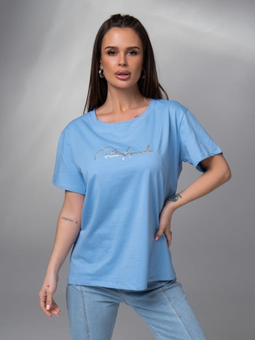 Футболка ISSA Plus модель WN20-616_голубой Фото