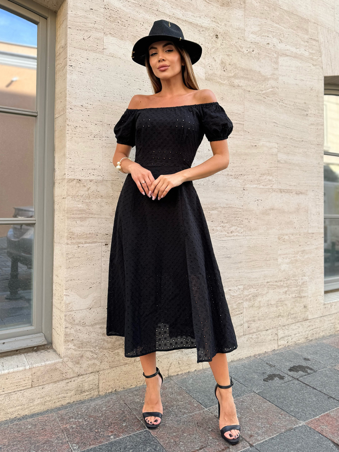 Сукня міді ISSA Plus модель 14733_черный Фото