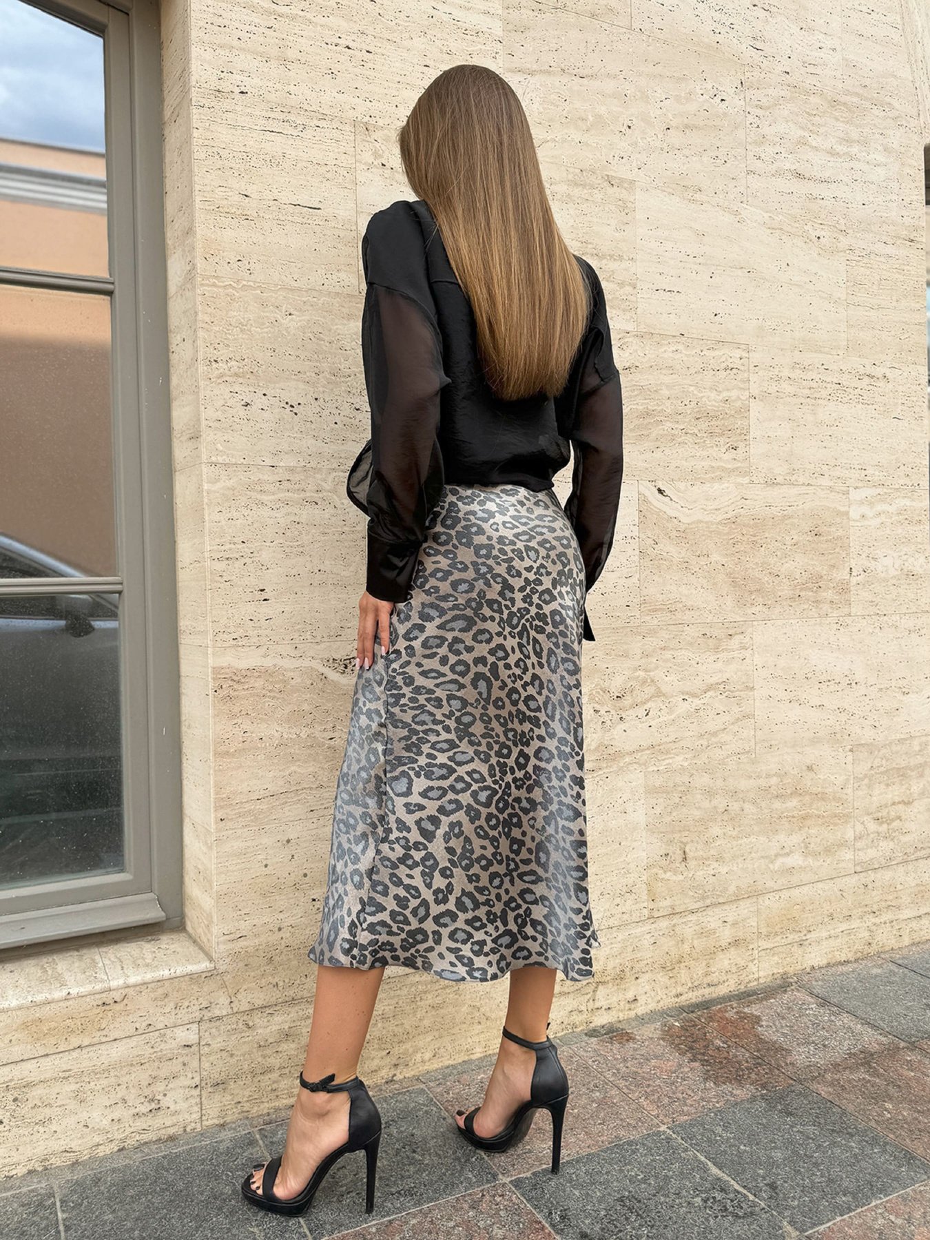 Юбка миди ISSA Plus модель 14629A_бежевый Фото