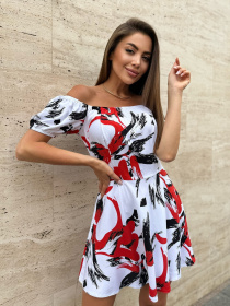 Сукня міні ISSA Plus модель 14742_мультиколор Фото