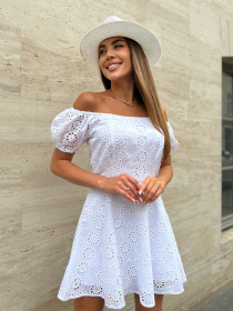 Платье мини ISSA Plus модель 14734_белый Фото