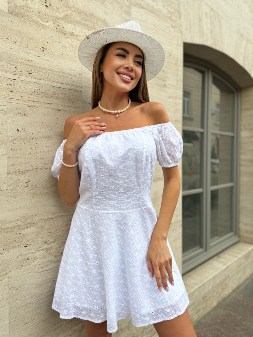 Платье мини ISSA Plus модель 14735_белый Фото