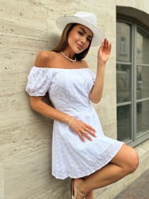 Платье мини ISSA Plus модель 14735_белый Фото