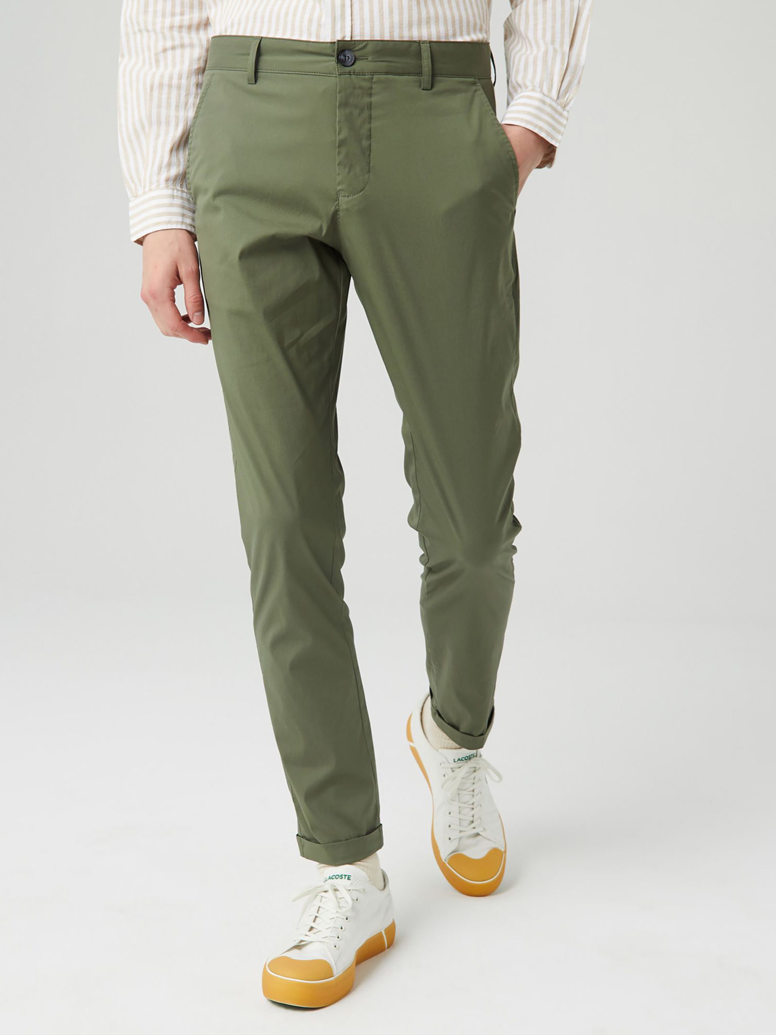 Бавовняні Чоловічі Чіноси Lacoste  (HH0990.90H) колір зелений Lacoste - купити в Україні