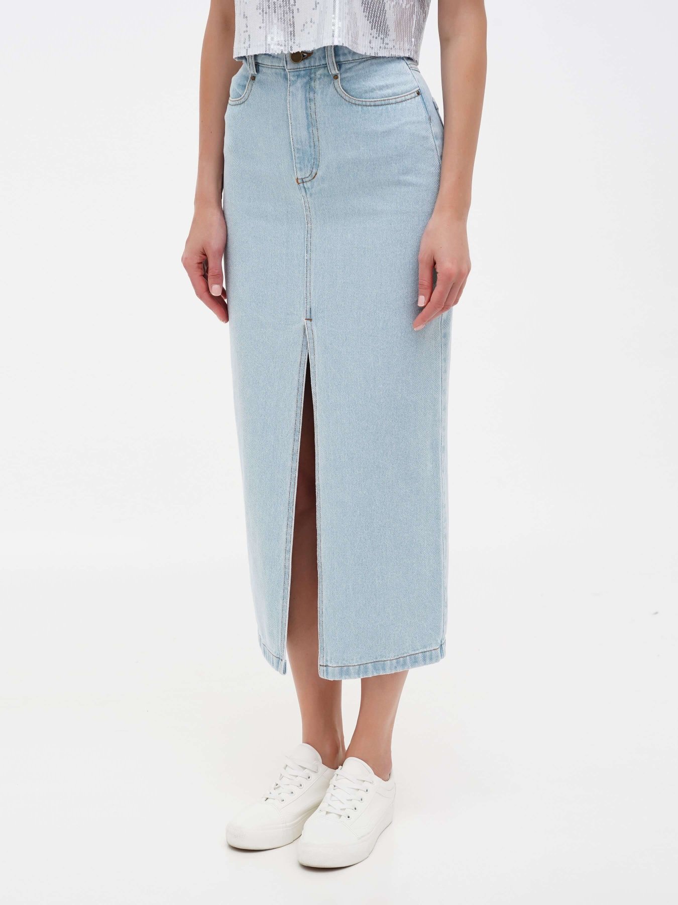 Джинсова спідниця A.G.N.A модель AG-4006-LIGHTBLUE Фото