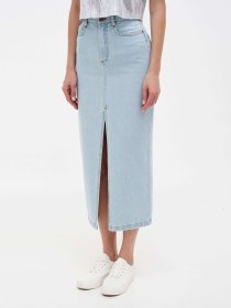 Джинсовая юбка A.G.N.A модель AG-4006-LIGHTBLUE Фото