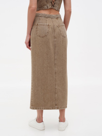 Джинсова спідниця A.G.N.A модель AG-4008-BEIGE Джинсова спідниця A.G.N.A модель AG-4008-BEIGE Фото