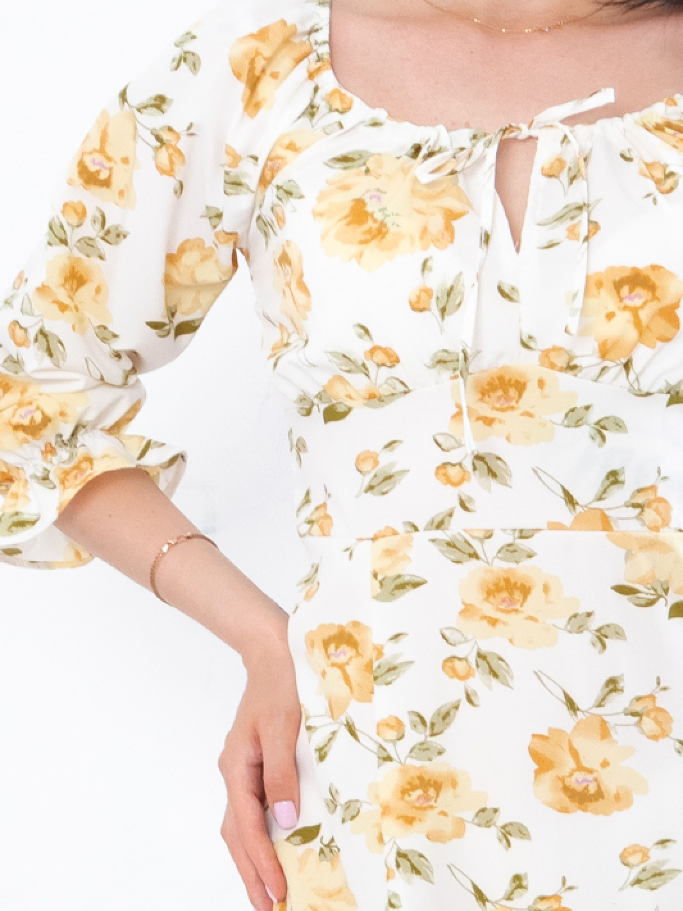 Платье миди Носи своє модель 3387-077-pon-molochnij Фото