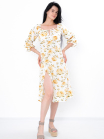 Платье миди Носи своє модель 3387-077-pon-molochnij Фото