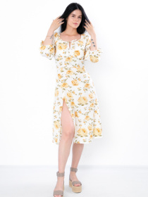 Платье миди Носи своє модель 3387-077-pon-molochnij Фото