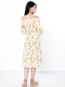 Платье миди Носи своє модель 3387-077-pon-molochnij Фото