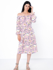 Платье миди Носи своє модель 3387-077-pon-svtlo-pudrovij Фото