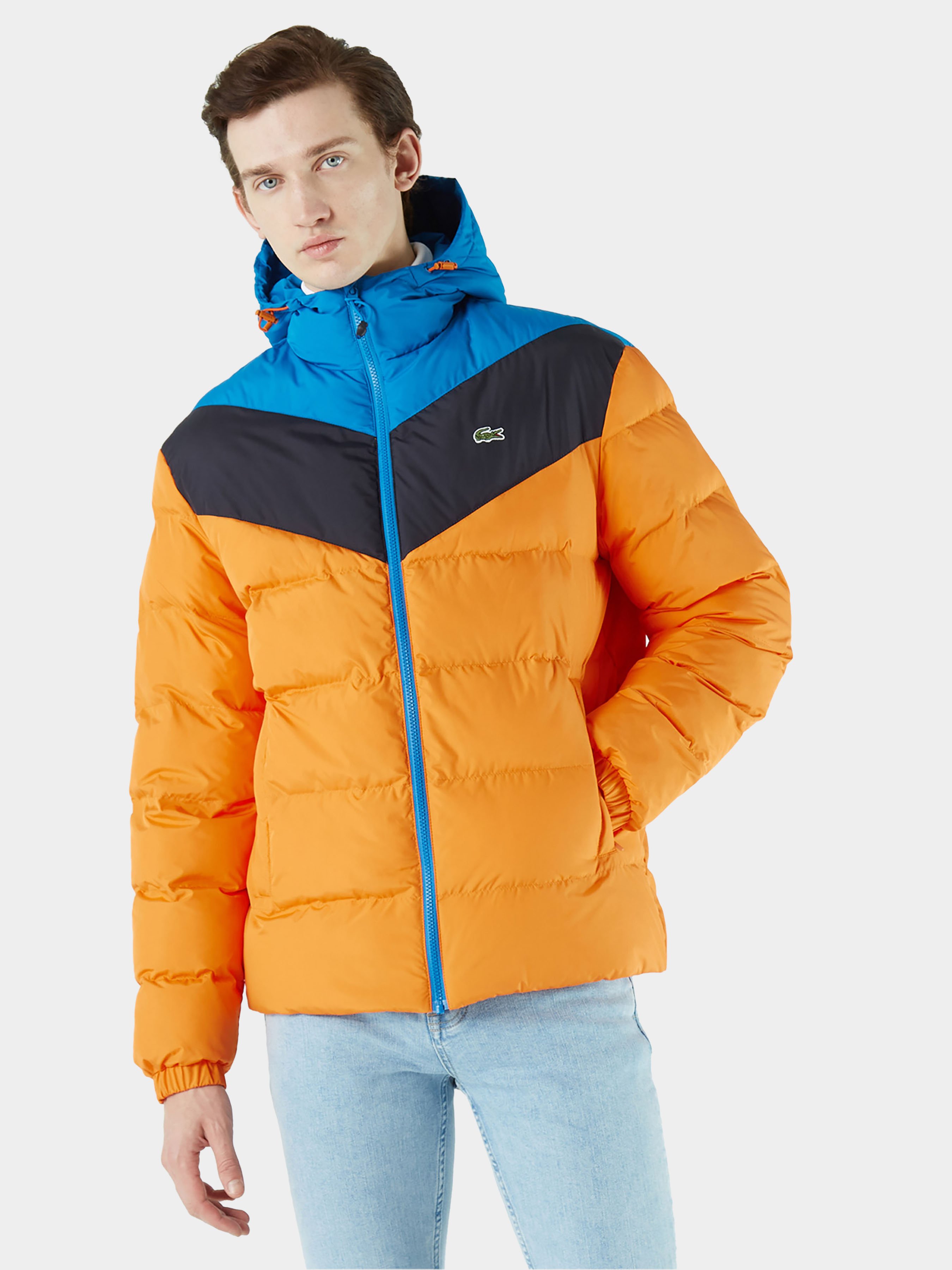 Чоловіча Демісезонна куртка Lacoste  (BH7775.HUF) колір помаранчевий, матеріал поліестер