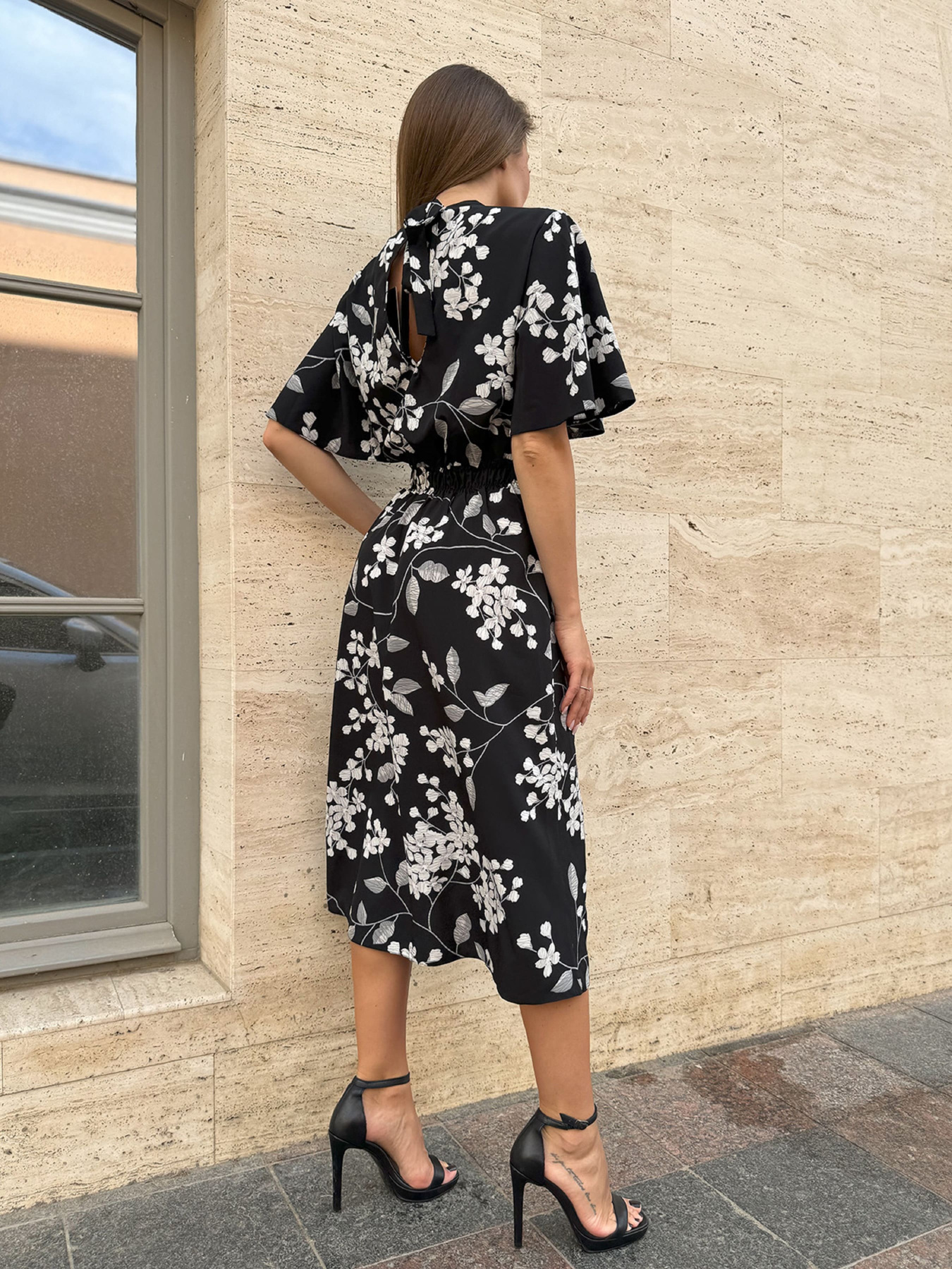 Платье миди ISSA Plus модель SA-516_черный Фото