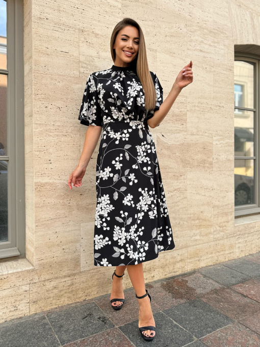 Платье миди ISSA Plus модель SA-516_черный Фото