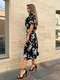 Сукня міді ISSA Plus модель SA-516_черный Фото