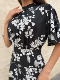 Сукня міді ISSA Plus модель SA-516_черный Фото