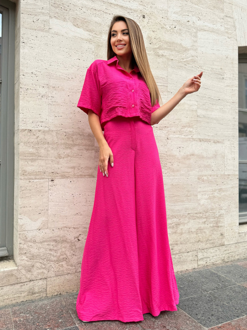 Повседневный костюм ISSA Plus модель 14736_малиновый Фото