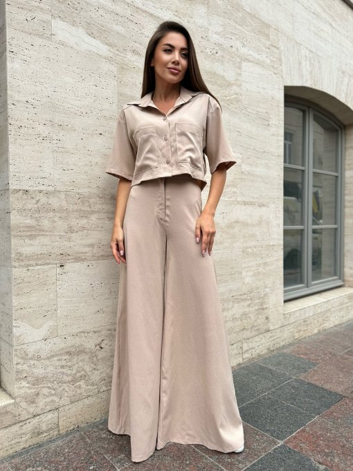 Повседневный костюм ISSA Plus модель 14737_бежевый Фото