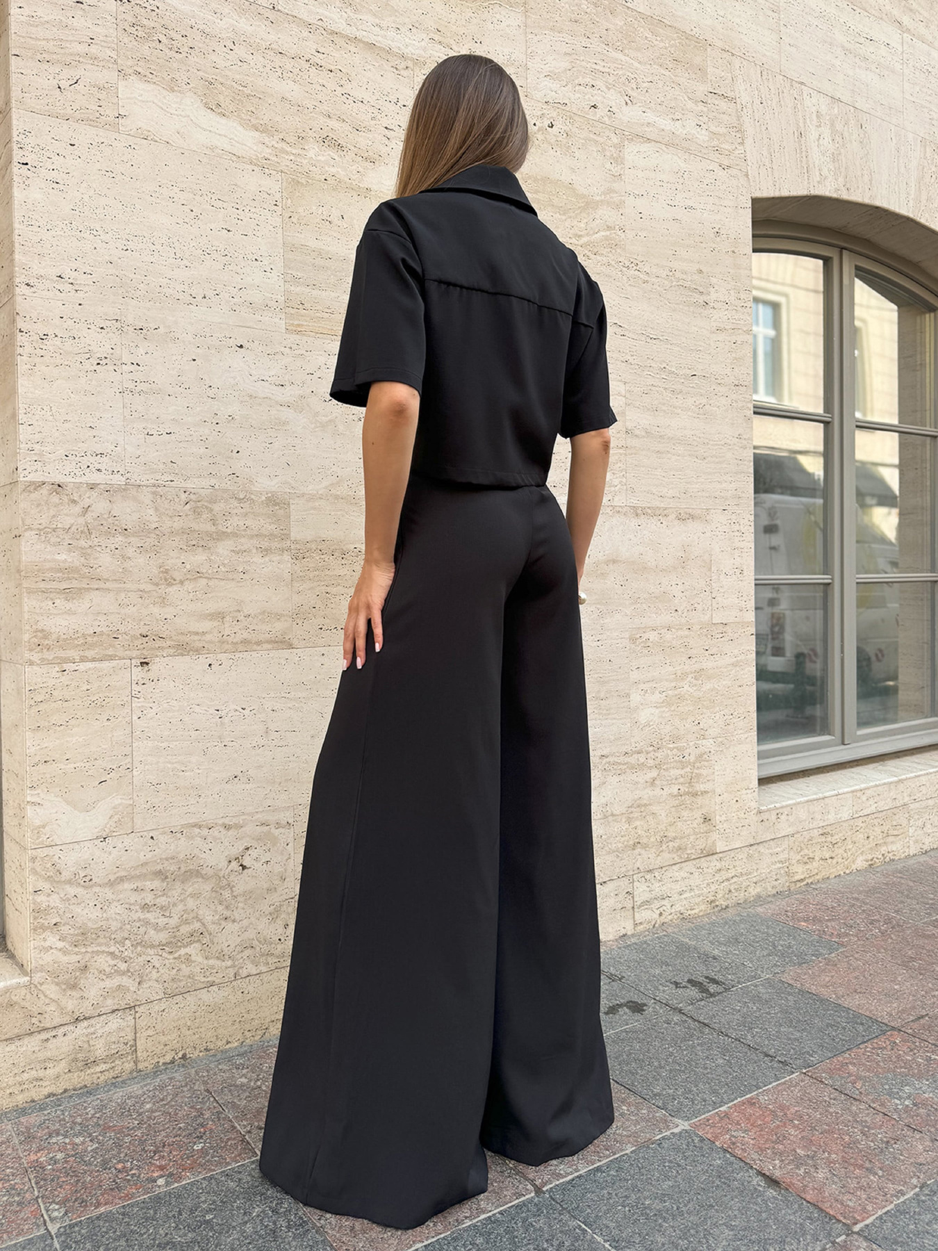 Повседневный костюм ISSA Plus модель 14737_черный Повседневный костюм ISSA Plus модель 14737_черный Фото