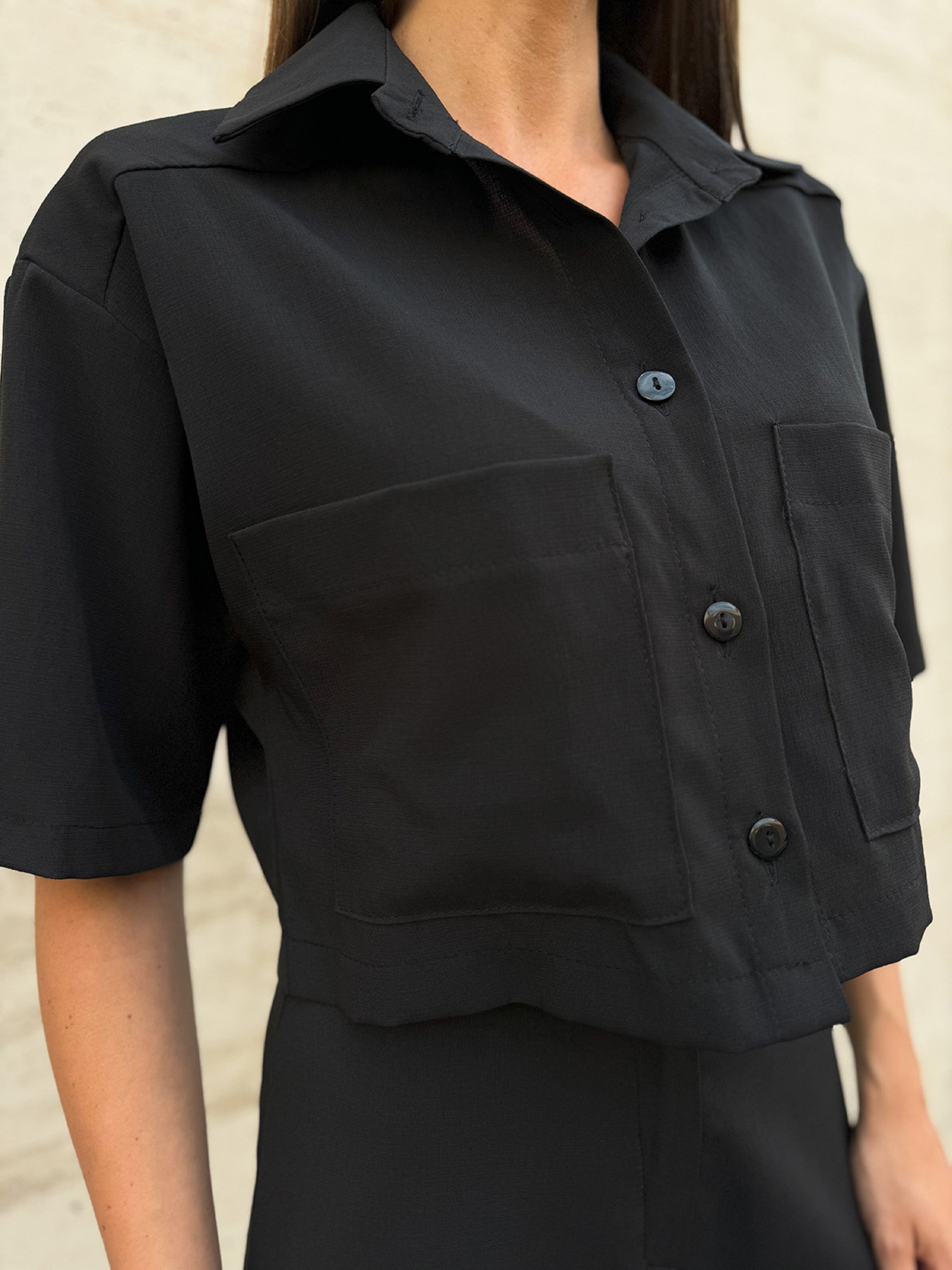 Повседневный костюм ISSA Plus модель 14737_черный Повседневный костюм ISSA Plus модель 14737_черный Фото