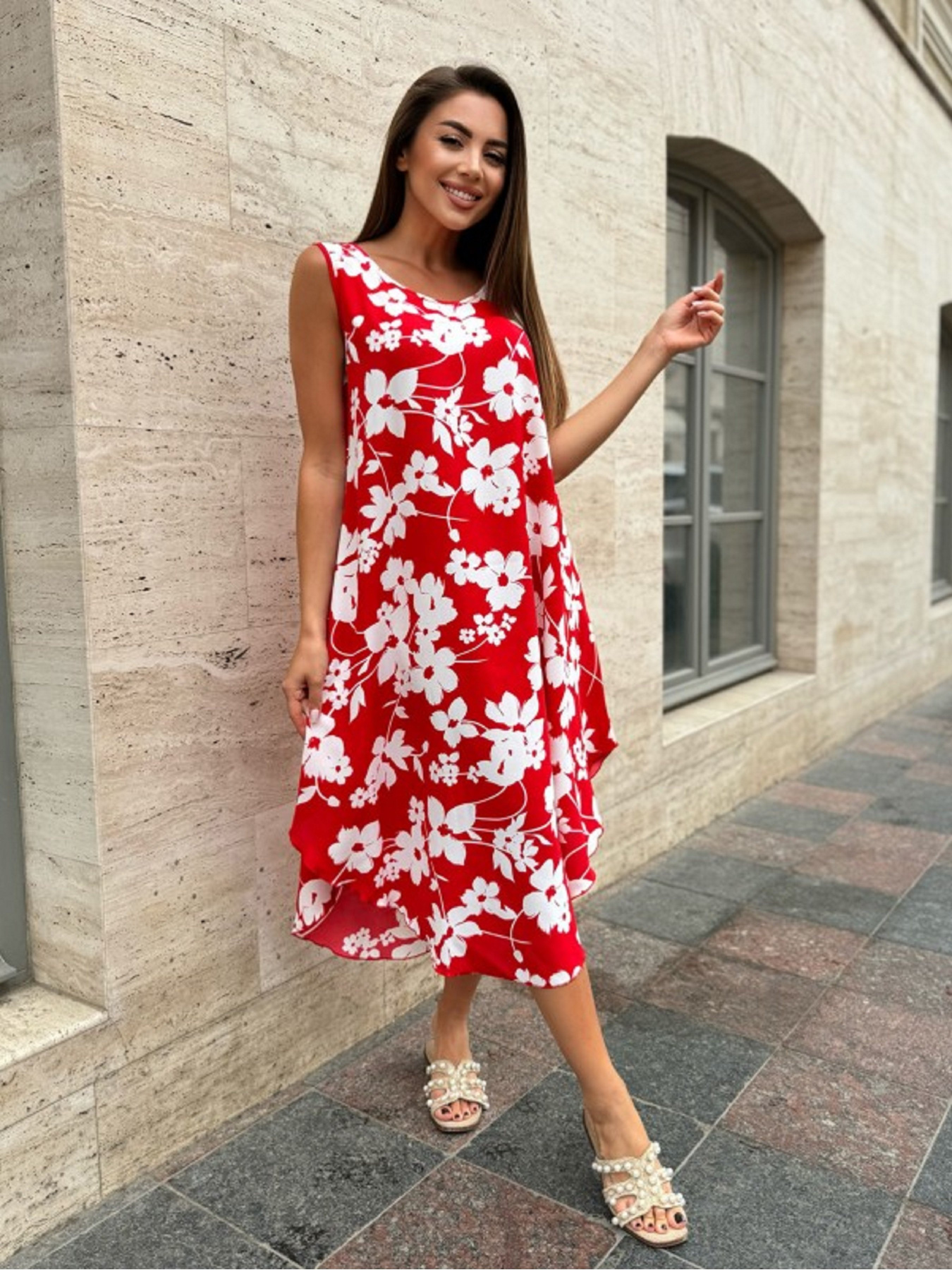 Сарафан ISSA Plus модель 14748_красный Фото