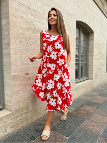 Сарафан ISSA Plus модель 14748_красный Фото