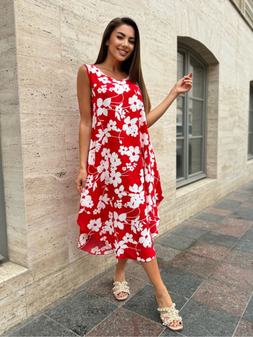 Сарафан ISSA Plus модель 14748_красный Фото