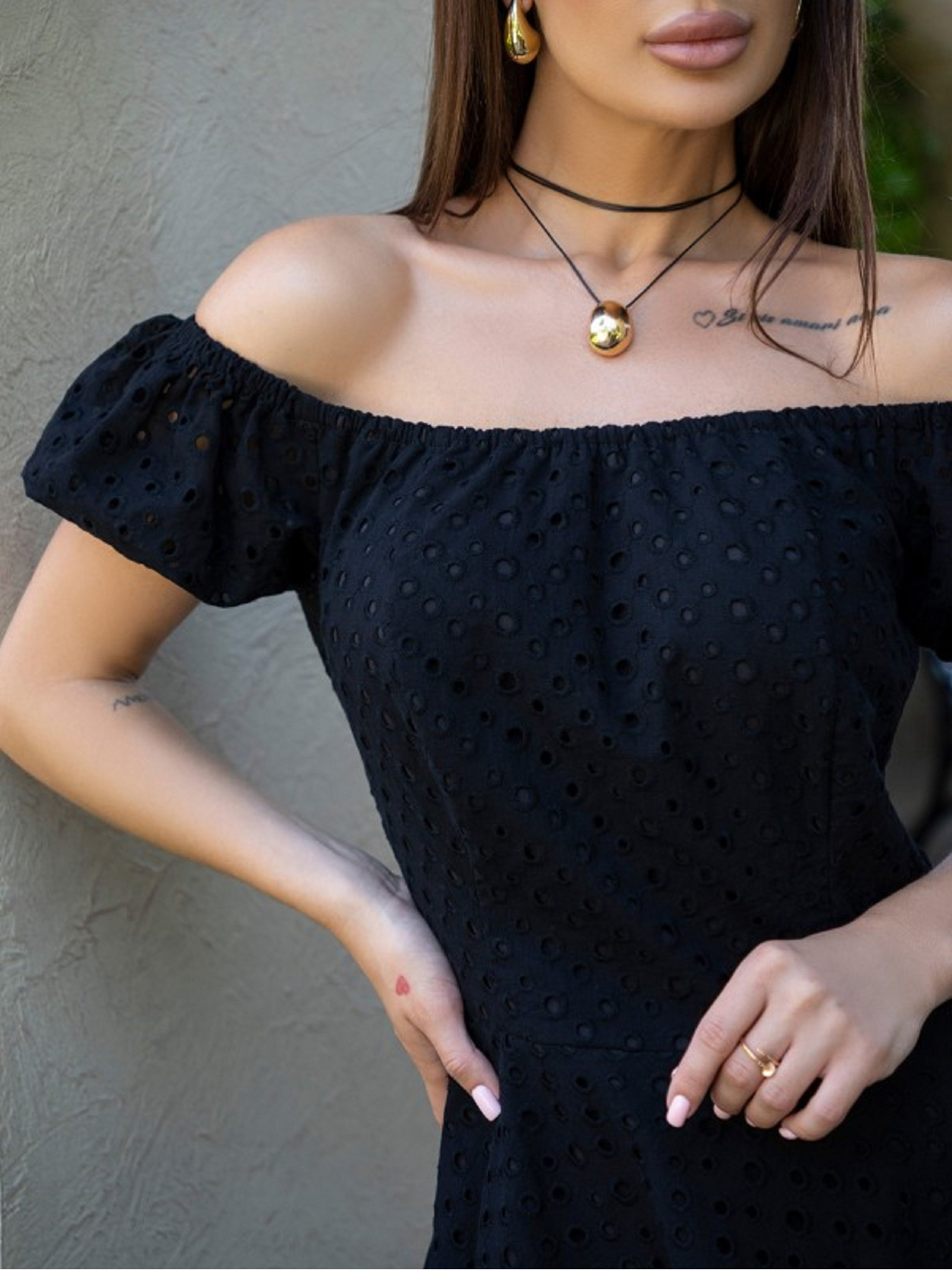 Платье мини ISSA Plus модель 14735A_черный Фото