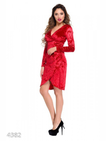 Сукня міні ISSA Plus модель 4382_красный Фото