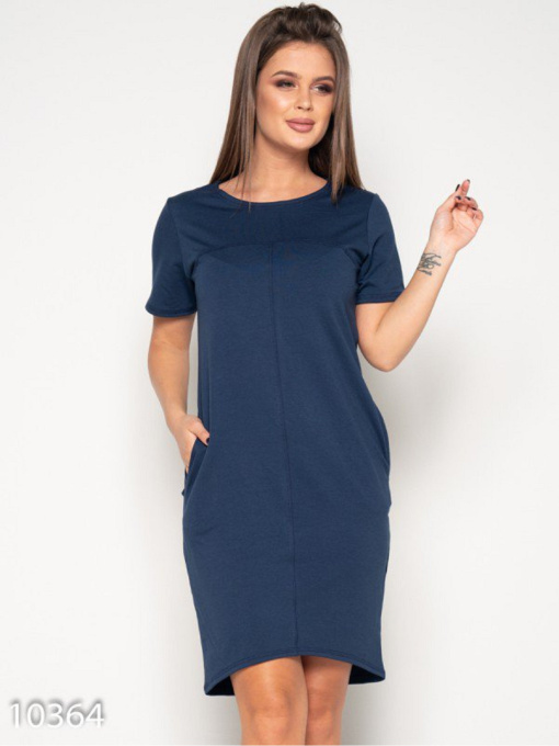 Платье мини ISSA Plus модель 10364_темно_синий Фото