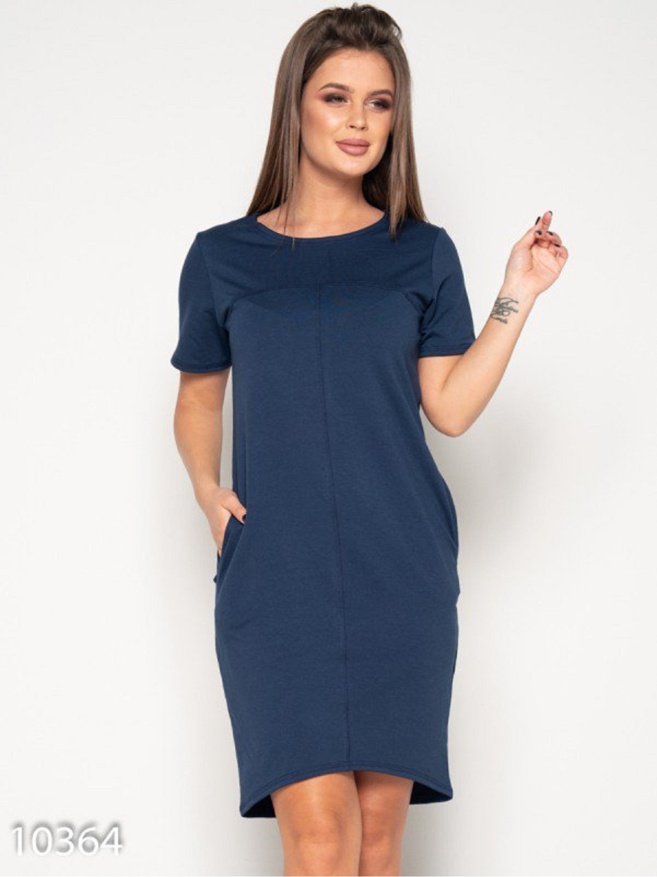 Сукня міні ISSA Plus модель 10364_темно_синий Фото