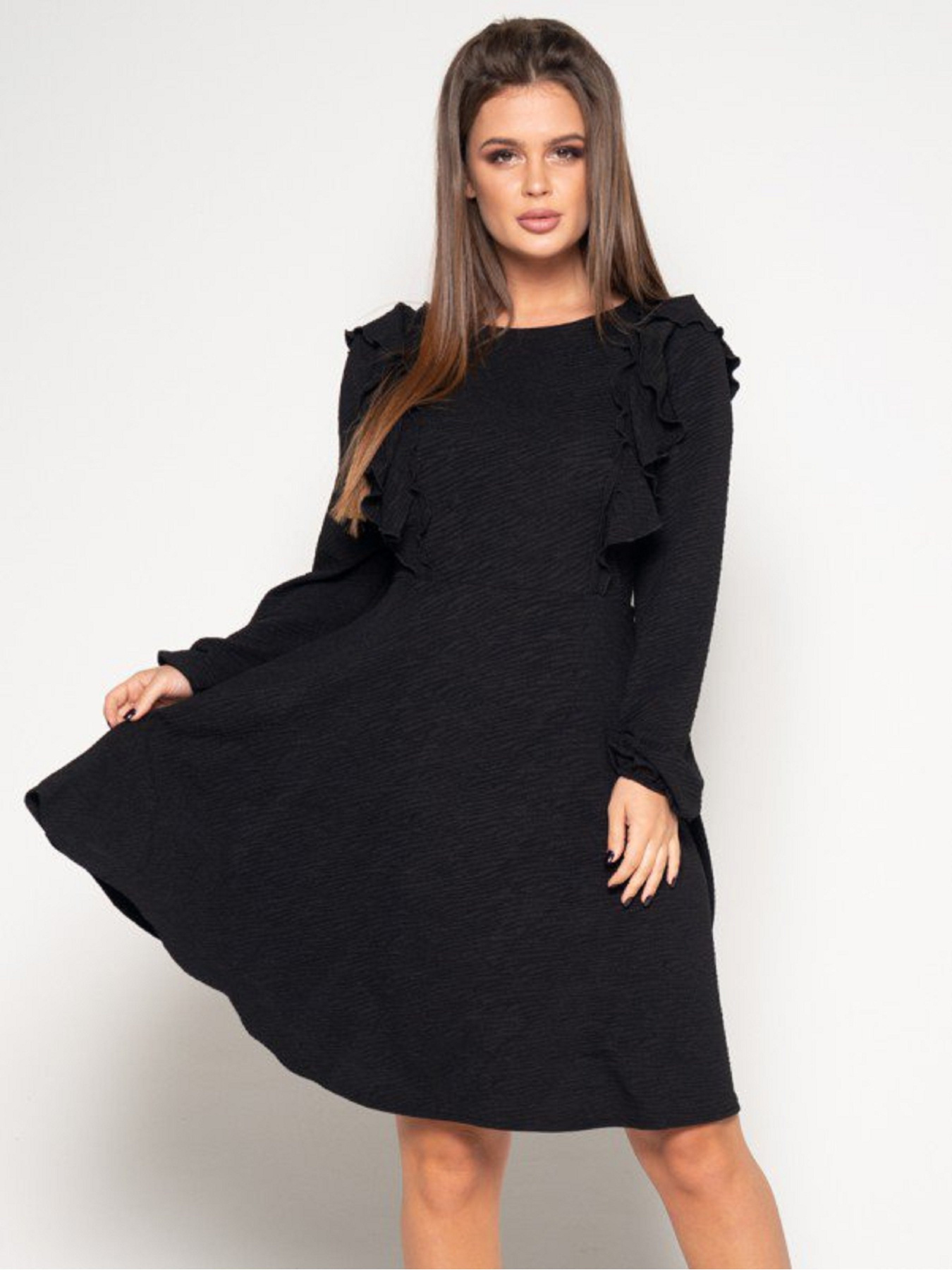 Платье мини ISSA Plus модель 10404_черный Фото