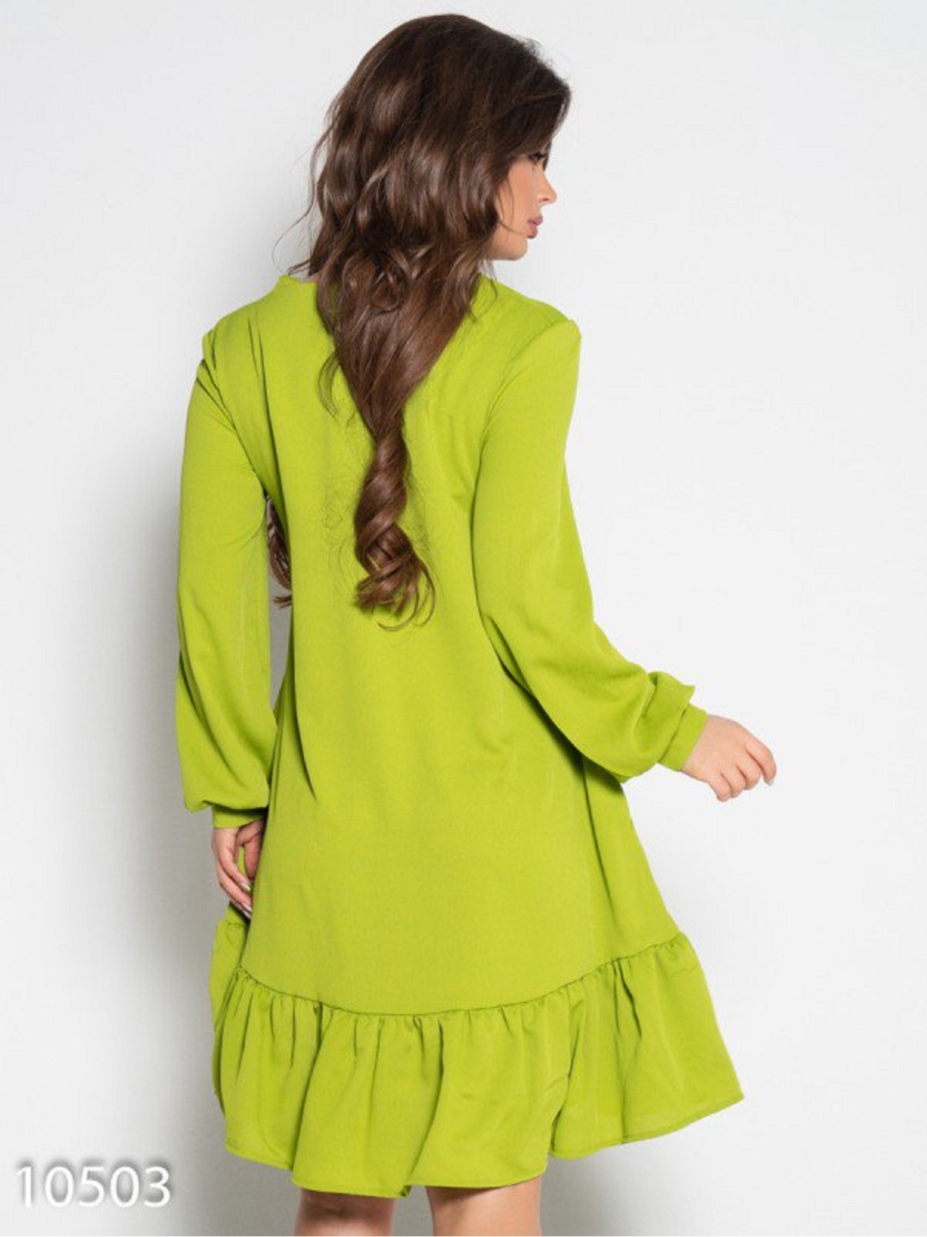 Платье мини ISSA Plus модель 10503_оливковый Фото