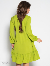 Платье мини ISSA Plus модель 10503_оливковый Фото