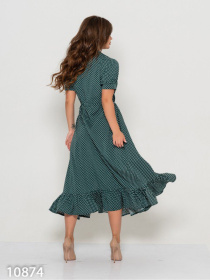 Сукня міді ISSA Plus модель 10874_зеленый Фото