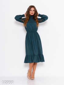 Сукня міді ISSA Plus модель 10959_зеленый Фото