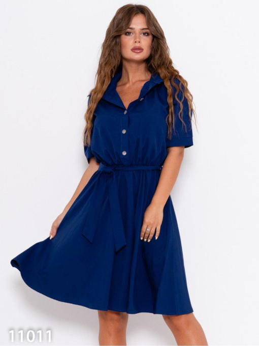Платье мини ISSA Plus модель 11011_синий Фото