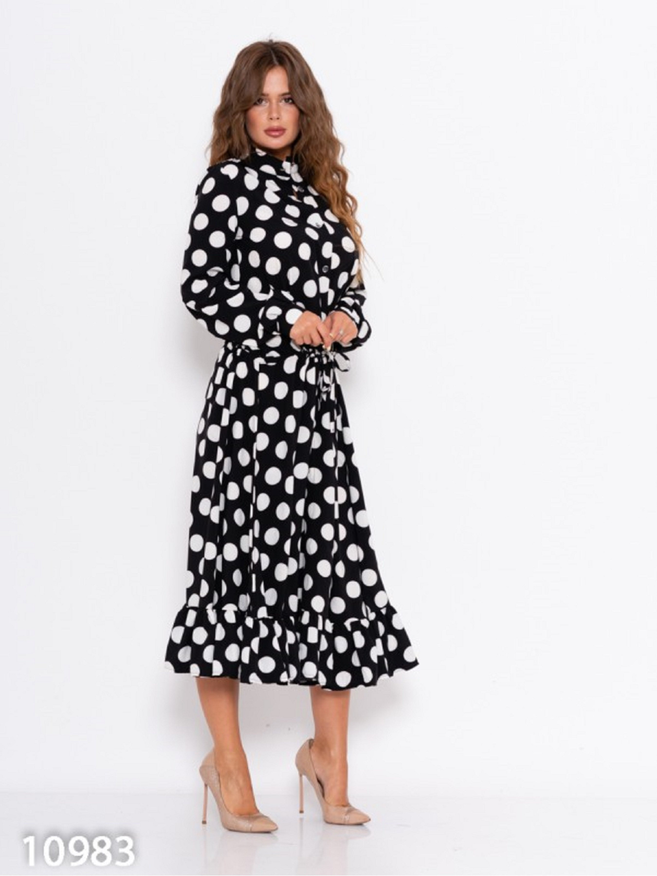 Сукня міді ISSA Plus модель 11009_темно_синий Фото