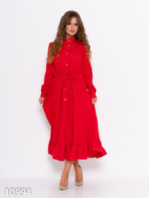 Сукня міді ISSA Plus модель 10994_красный Фото