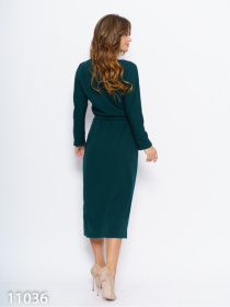 Платье миди ISSA Plus модель 11036_зеленый Фото