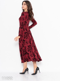 Платье макси ISSA Plus модель 11092_бордовый Фото