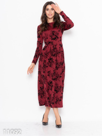 Сукня максі ISSA Plus модель 11092_бордовый Фото