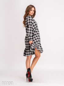 Сукня міні ISSA Plus модель 11151_черный_белый Фото